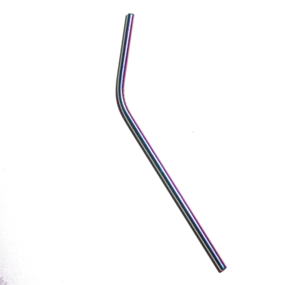 Edelstahl Trinkhalm regenbogen gebogen