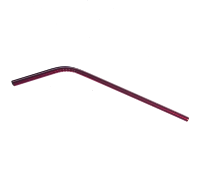 Edelstahl Trinkhalm rot gebogen